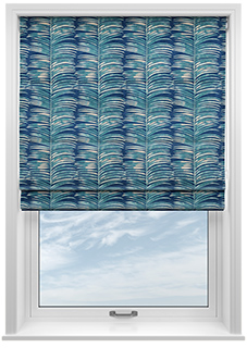 Melody Velvet, Blue Lagoon - Twist&Fit Roman Blind